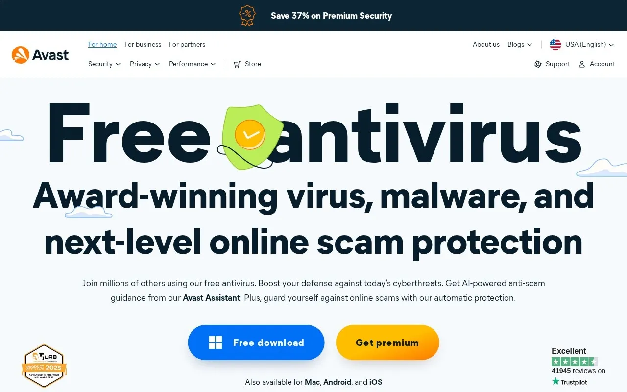 Avast One dashboard screenshot