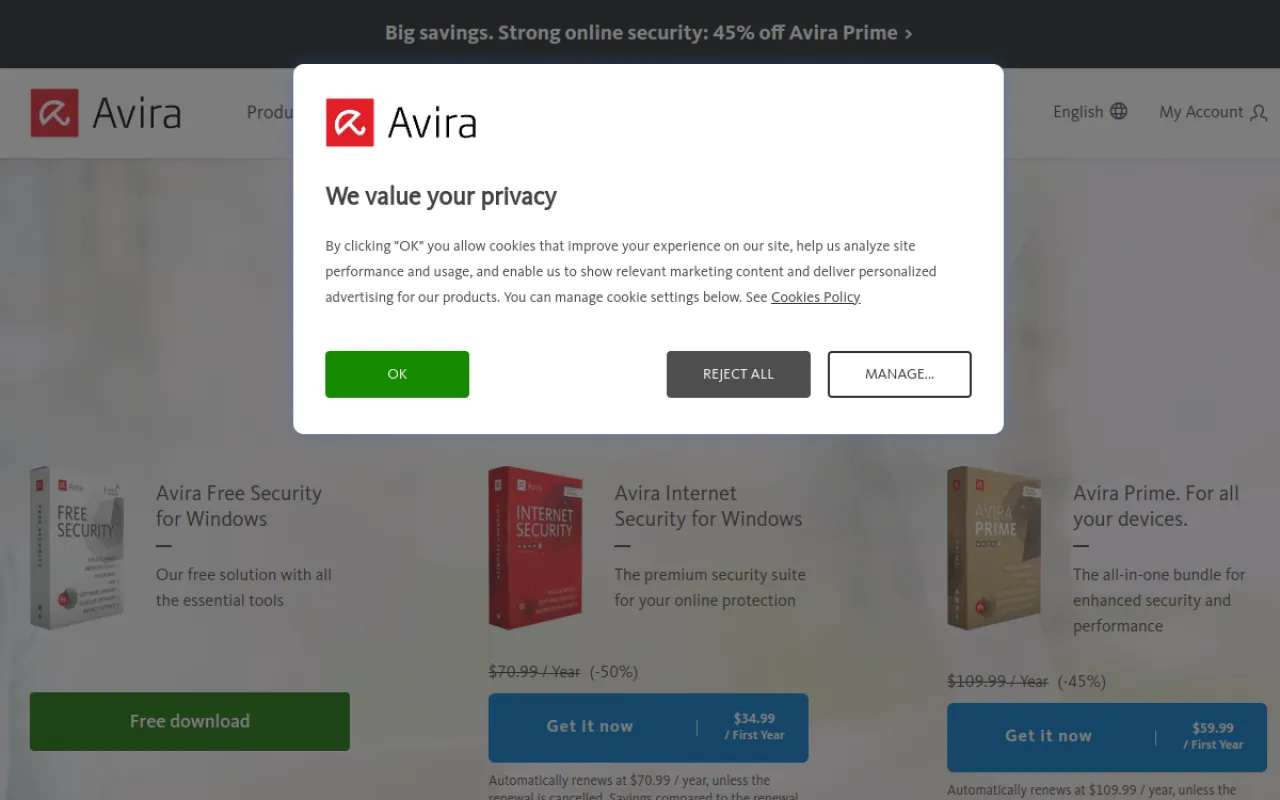 Avira Antivirus Pro main interface screenshot